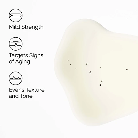 Image 1 - An image shows three black line icons and text labels on a white background, with a large, pale yellow liquid drop containing small dark specks on the right, stating Mild Strength, Targets Signs of Aging, and Evens Texture and Tone. Image 2 - A man with dark hair and a beard applies a product to his hydrated skin, next to text bubbles that read Hydrates, Evens Skin Tone, and Improves Fine Lines. Image 3 - A clear glass dropper containing golden-yellow liquid with air bubbles is shown on a white background, next to text detailing Key ingredients in Retinol 0.2% in Squalane: Retinol 0.2% - Improves look of fine and dynamic lines, Evens skin texture and tone; Squalane - Enhances hydration, Skin-similar moisturizing agent. Image 4 - A comparison chart titled How to Choose the Right Retinoid for You displays six The Ordinary retinoid products, each with its name, serum type, strength level, and recommended user: Retinol 0.2% in Squalane, Oil-like Serum, Low Strength, Best for The First-Time Retinoid User; Granactive Retinoid 2% Emulsion, Creamy Serum, Moderate Strength, Best for The Occasional User; Retinol 0.5% in Squalane, Oil-like Serum, Moderate Strength, Best for The Frequent User; Granactive Retinoid 5% in Squalane, Oil-like Serum, High Strength, Best for The Advanced User; Retinol 1% in Squalane, Oil-like Serum, High Strength, Best for The Advanced User; Retinal 0.2% Emulsion, Creamy Serum, Our Strongest Retinoid, Best for The Expert User.