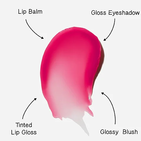 lip balm, tinted lip gloss glossy blush and gloss eyeshadow