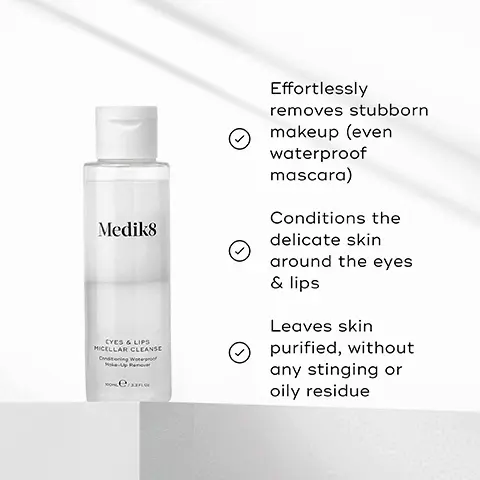 image 1, effortlessly removes stubborn makeup (even waterproof mascara) conditions the delicate skin around the eyes and lips. leaves skin purified without any stinging or oily residue. image 2, chamomile and cornflower extracts = calm and nourish delicate skin. vitamin B5 - helps the skin to retain essential moisture. hyaluronic acid = promotes a visibly soft and supple complexion. image 3, how to layer. PM = 1st cleanse, 2nd cleanse, vitamin a, moisturise. expert advice = perfect for use as part of a double cleanse regime.