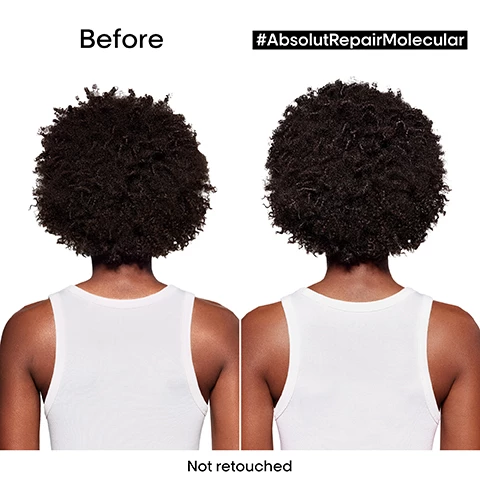 Image 1, before and after unreotuched. Image 2, a professional 3 step home routine. 1 = cleanse and strengthen, 2 = rebuild and strengthen, 3 = protect and strengthen. image 3, pro tips for your 3 step routine. how to reuold your hair's molecular structure? step 1 = shampoo, apply shampoo on wet hair until rich foam is obtained rinse thoroughly. step 2 = rinse off serum, press 2-3 pumps per section on wet hair. distribute evenly from lengths to ends for 1-2 mins and rinse thoroughly. step 3 = leave in mask, pump 1 per each section, leave in, blow dry or air dry. image 4, co-developed by pros, up to 90% more strength, for damaged hair. brushing test vs sensitised hair