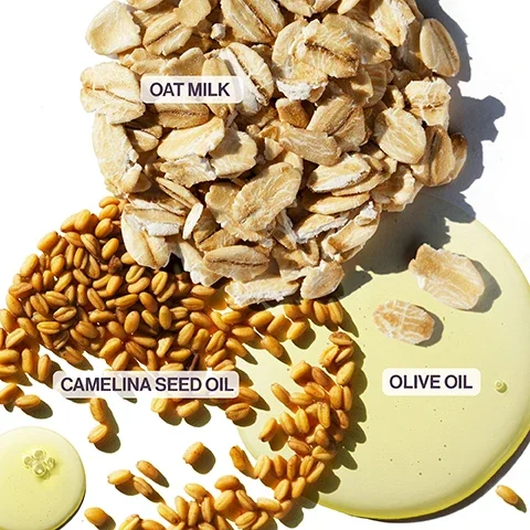 oat milk, olive oil and camelina seed oil