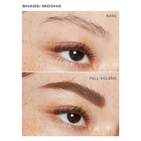 image 1, bare vs full volume. image 2, your innovative tool to tint, texturise and volumise brows. double curved barbell shape adheres to natural brow contours. long fibers effortlessly comb mousse through brows. concave brush centre holds formula for even distribution. image 3, shades shown on different models. image 4, infused with powerful ingredients. natural bamboo fibers = attach to brows like real hair. vegetable wax blend = known to add texture to hair. coffee seed oil = known to nourish and condition hair. image 5, easy comb in colour. double curved barbell brush evenly coats brows in 10 longwearing waterproof shades. brow boosting effects, 100% plant based bamboo fibers attach to brows like real hair. ingredient rich formula vegetable wax blend known to texturise and coffee seed oil known to condition hair. image 6, 100% agreed brow tease instantly transforms and volumisies brows in seconds. 100% agreed brow tease effortlessly fills in sparse areas. 100% agreed brow tease provides buildable, flexiable non sticky hold. image 7, build your brow wardrobe = precisely fill and frame brows with micro brow pencil. effortlessly fill and define brows with definer brow pencil. lift and tame brows with supreme brow sculpting and shaping wax. lift, tint and tame brows with supreme brow sculpting and shaping wax tinted.