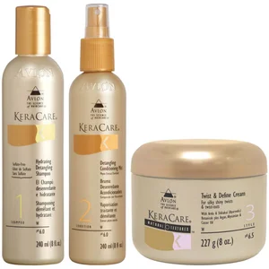 KeraCare Detangling Shampoo und Conditioner Duo mit Natural Textures Twist und Define Cream - undefined undefined