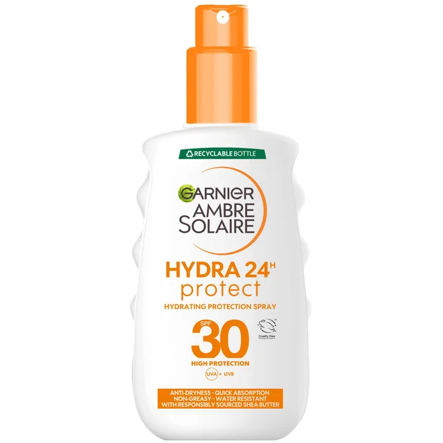Garnier Ambre Solaire Schützendes Spray 24-Stunden-Feuchtigkeitspflege LSF 30 200 ml