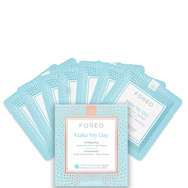 FOREO Make My Day UFO/UFO Mini Anti-Umwelteinflüsse und Sehr Feuchtigkeitsspendende Gesichtsmaske (7er-Packung)
