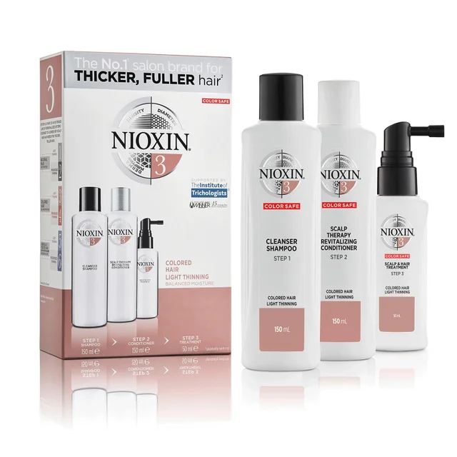 NIOXIN 3-Part System 3 Trial Kit für farbbehandeltes Haar mit leichter Ausdünnung