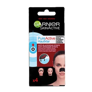 Garnier Pure Active Charcoal Anti-Blackhead Nose Strips x 4 - undefined undefined