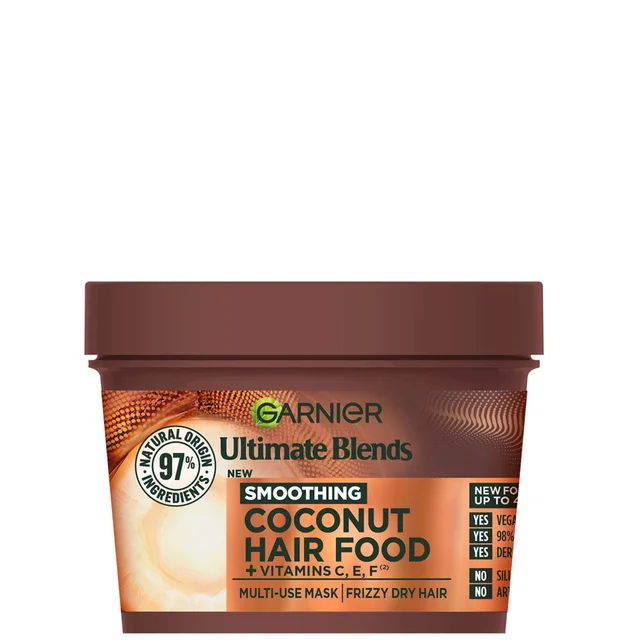 Garnier Ultimate Blends Hair Food Kokosöl 3-in-1-Behandlung mit Einer Maske für Krauses Haar 390 ml