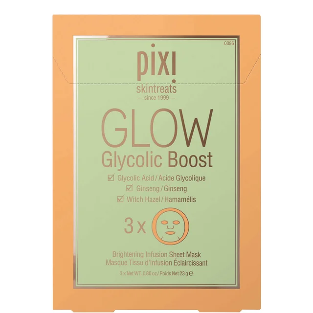 PIXI GLOW Glycolic Acid Boost Tuchmaske (3er-Pack)