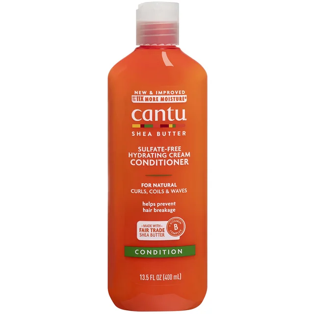 Cantu Sheabutter für Naturhaar Sulfatfreie Feuchtigkeitsspendende Creme-Spülung 400 ml