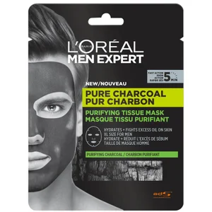 L'Oréal Paris Men Expert Pure Charcoal Gewebereinigende Gesichtsmaske 30 g - undefined undefined