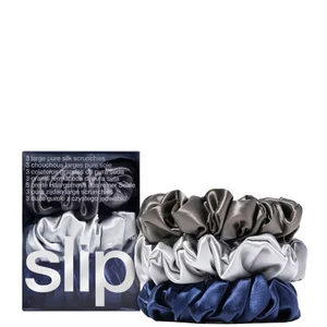 Slip Silk Large Scrunchies (Various Colours) - Shade Midnight