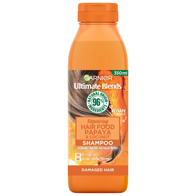 Garnier Ultimate Blends Repairing Hair Food Papaya Shampoo For Damaged Hair 350 ml
