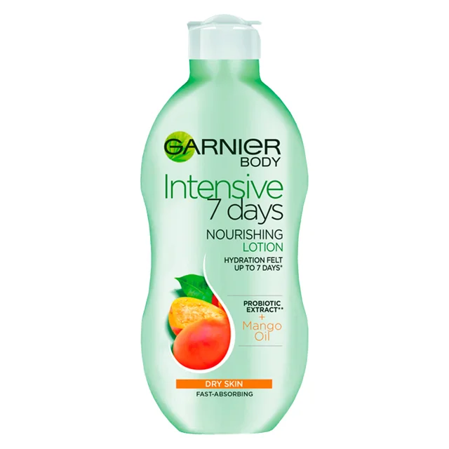Garnier Intensive 7 Days Mango Probiotic Extract Bodylotion für Trockene Haut 400 ml