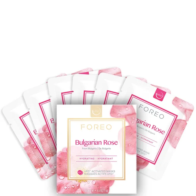 FOREO Bulgarian Rose UFO Feuchtigkeitsspendende Gesichtsmaske (6er-Packung)