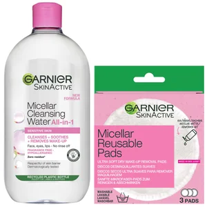 Garnier Makeup Remover Eco Pads and 700ml Micellar Water Duo Set - undefined undefined
