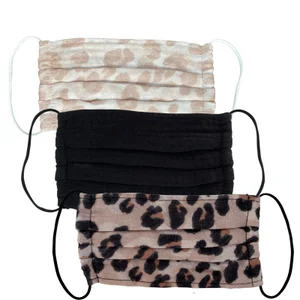 Kitsch Cotton Face Mask 3 Piece Set (Various Colours) - Shade Leopard