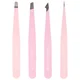 Brushworks HD 4-teilige Kombination Pinzetten-Set – Pink