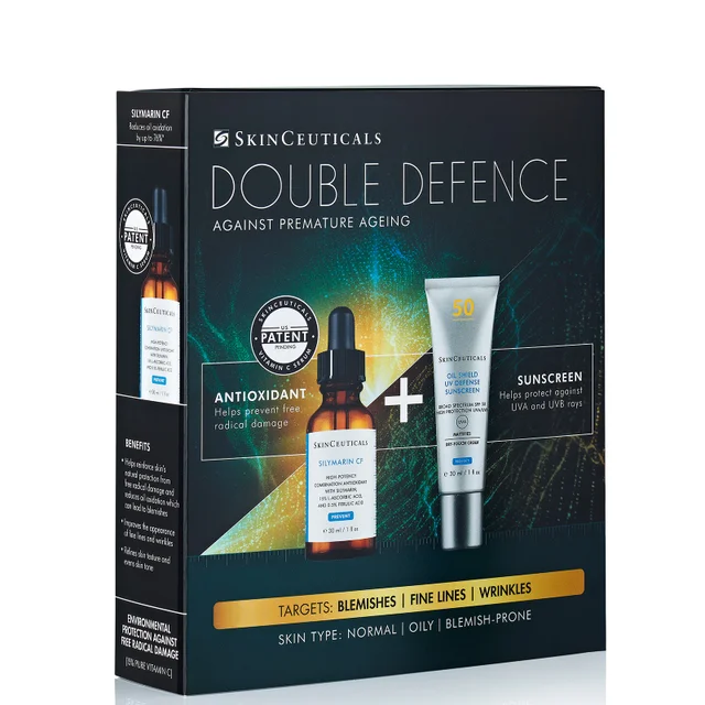 SkinCeuticals Double Defence Silymarin CF Kit für fettige/zu Rötungen neigender Haut