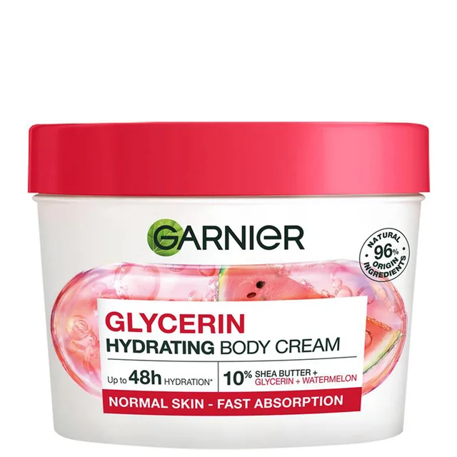 Garnier Body Superfood, Feuchtigkeitsspendende Gel-Creme, Wassermelone und Hyaluronsäure 380 ml