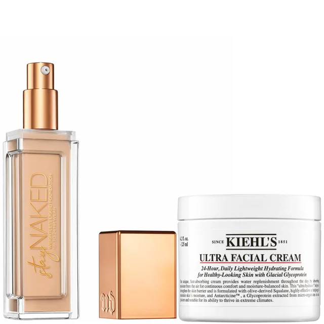 Urban Decay Stay Naked Foundation x Kiehl's Ultra Facial Cream 50 ml Bundle (verschiedene Farbtöne)