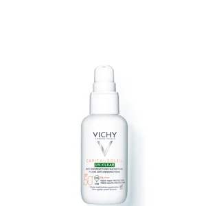 Vichy Capital Soleil UV-Clear Täglicher Sonnenschutz LSF 50+ mit Salizylsäure für zu Rötungen neigender Haut 40 ml - undefined undefined