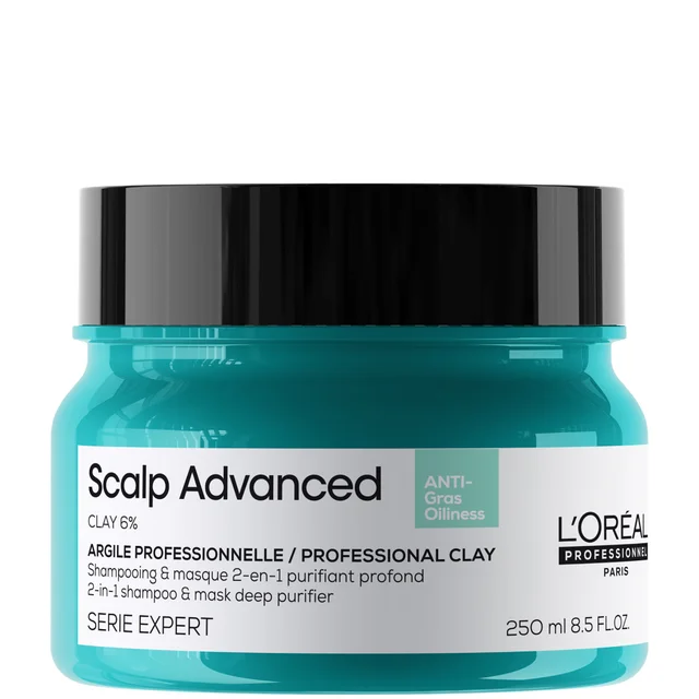 L'Oréal Professionnel Serié Expert Anti-Fettigkeit Tiefenreinigende 2-in-1 Kopfhaut-Ton-Haarmaske 250 ml