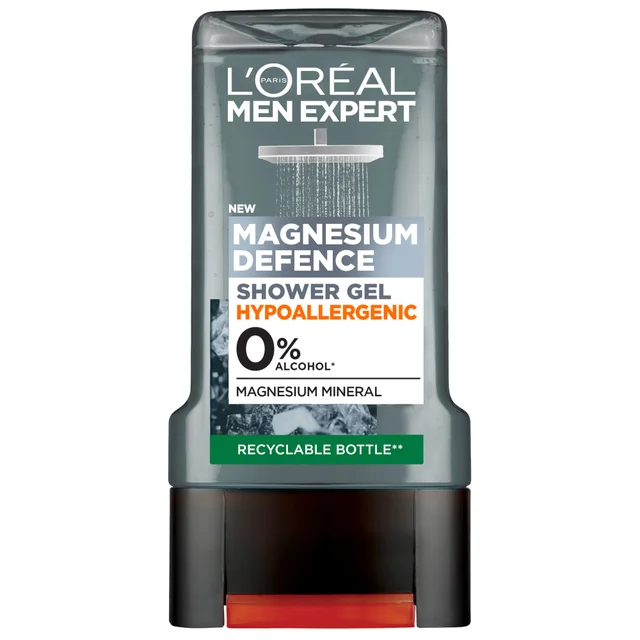 L'Oréal Paris Men Expert Magnesium Defense Hypoallergenes Duschgel für Empfindliche Haut 300 ml