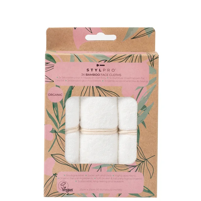 StylPro Bamboo Gesichtstücher 3er-Packung
