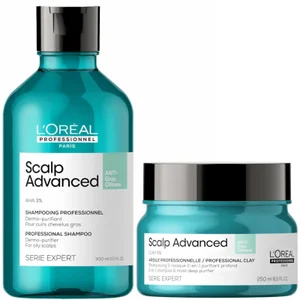 L'Oréal Professionnel Serié Expert Scalp Advanced Anti-Oiliness Hair Shampoo and Mask Duo - undefined undefined