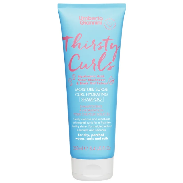 Umberto Giannini Thirsty Curls Moisture Surge Feuchtigkeitsspendendes Lockenshampoo 250 ml