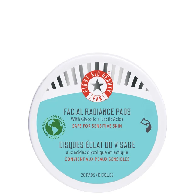 First Aid Beauty Pads für ein Strahlendes Gesicht mit Glykol- und Milchsäure Reisegröße
