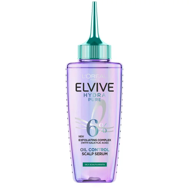 L'Oréal Paris Elvive Hydra Pure Pre-Shampoo Peeling-Kopfhautserum mit Salicylsäure für Fettige Kopfhaut und Wurzeln 102 ml