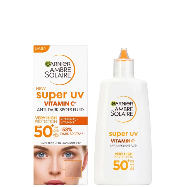 Garnier Ambre Solaire Super-UV Vitamin-C-Gesichtsfluid für den täglichen Gebrauch LSF 50+ 40 ml
