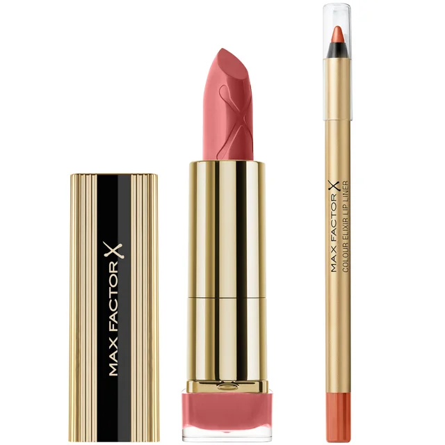 Max Factor Lipstick and Lip Liner Bundle (Various Shades)