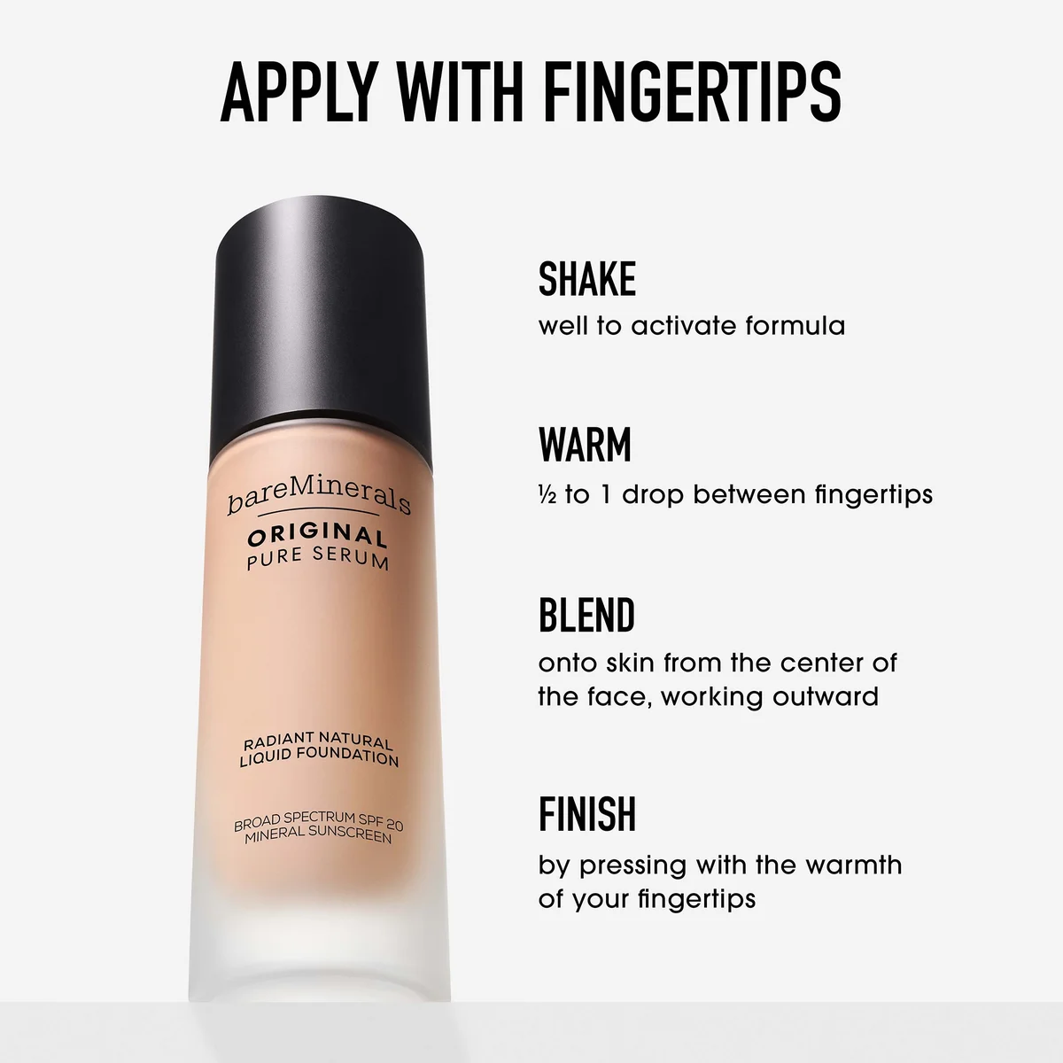 BareMinerals BareSkin Serum Foundation – SPF 20, Tonkorrigierend & Leicht (Bare Porcelain 01)