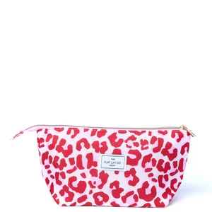 The Flat Lay Co. Essential Pouch in Pink Leopard - undefined undefined
