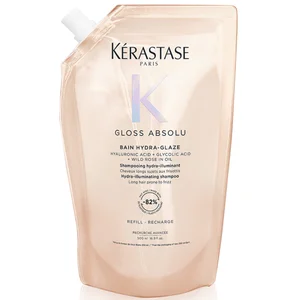 Kérastase Gloss Absolu Refill Pouch Shampoo with Glycolic Acid, Hyaluronic Acid and Wild Rose in Oil 500ml - Size 500ml Refill