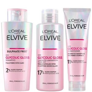 L'Oréal Paris Elvive Glycolic Gloss 3 Step Routine - undefined undefined